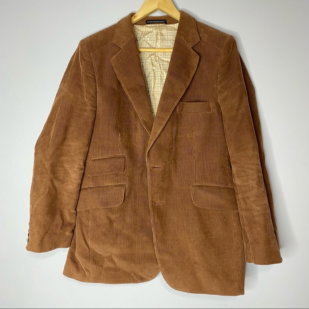 Vintage Brown Corduroy Made in Romania Sports Jacket